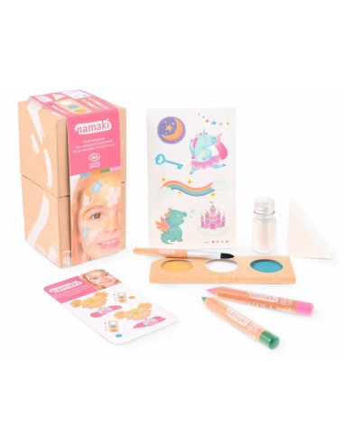 Namaki - "Magical World" komplekt tätoveeringu, näovärvide, särapuudri ja näopliiatsitega