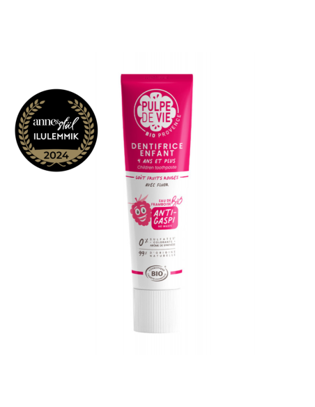 Pulpe De Vie - "Magic Kiss" orgaaniline vaarikamaitseline flouriidiga hambapasta lastele 4+ eluaastat, 75 ml