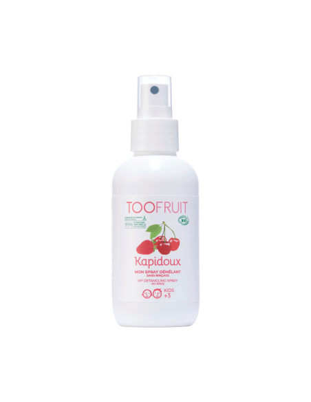 Toofruit - Orgaaniline kammimist hõlbustav pusasprei lastele maasika-kirsi lõhnaga, 125 ml