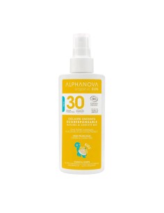 Alphanova Sun - Orgaaniline vanilje-aprikoosi lõhnaga veekindel mineraalne päikesekreem lastele SPF30, 125ml