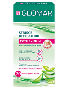 Geomar - Kaenlaaluste ja bikiinipiirkonna depilatsiooniribad Aloe vera ja Argaaniaõliga 20tk