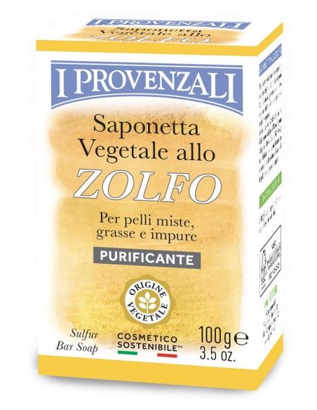 I Provenzali - Väävliga tükiseep rasusele näonahale, 100g