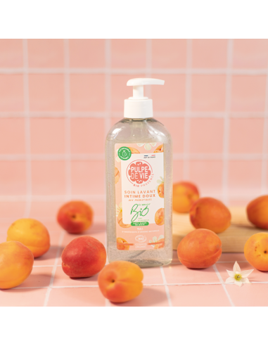 Pulpe De Vie - Nahka hooldav ja kaitsev intiimpesugeel prebiootikumide, Aloe vera ja aprikoosiveega, 400 ml