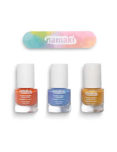 Namaki - Kolmest mahakooritavast küünelakist ja viilist koosnev komplekt, "Sunset Water" 3*7,5 ml 2