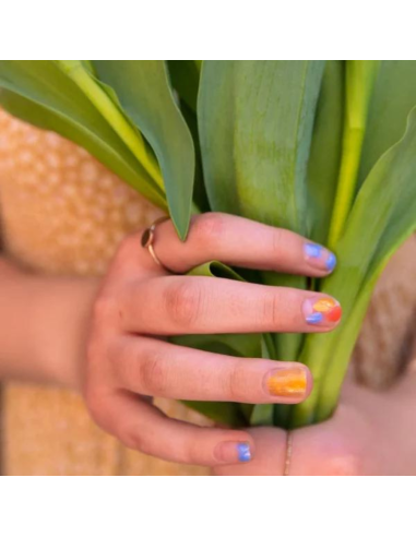 Namaki - Kolmest mahakooritavast küünelakist ja viilist koosnev komplekt, "Sunset Water" 3*7,5 ml