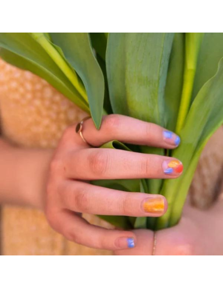 Namaki - Kolmest mahakooritavast küünelakist ja viilist koosnev komplekt, "Sunset Water" 3*7,5 ml