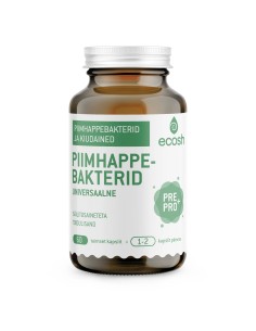 Ecosh Life - Ecobiotic piimhappebakterid Universaalne, 60 kapslit