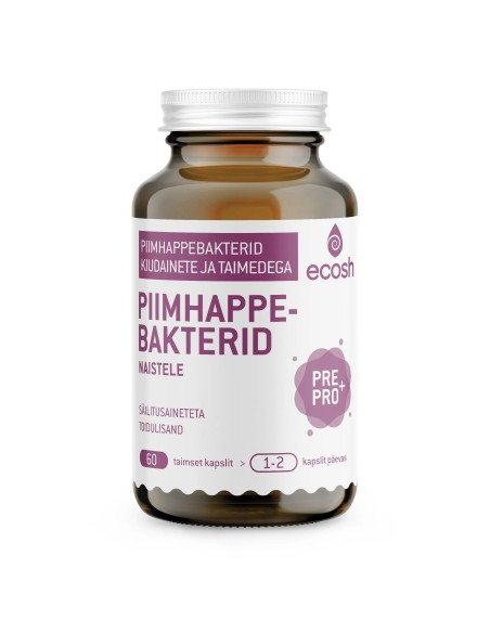 Ecosh Life - Ecobiotic piimhappebakterid Naistele, 60 kapslit