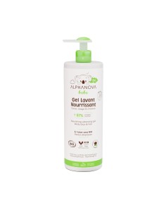 Alphanova Bebe - Niisutav lõhnavaba kehapesugeel kuivale ja atoopilisele nahale, 400ml
