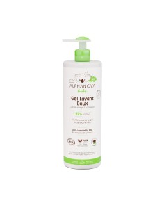 Alphanova Bebe - Õrn rahustav ja kaitsev keha- ja juustevahend beebidele kummeli ja aloe veraga apelsiniõite lõhnaga, 400ml