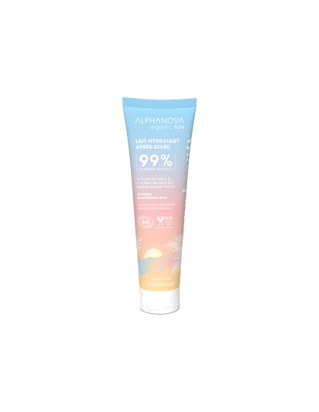Alphanova Sun - Orgaaniline päevitust esiletoov niisutav ihupiim monoi lõhnaga, 150 ml