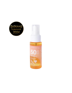 Daily Sun - SPF50 veekindel sprei päevitusõli vaarikaseemne ja jojobaõliga monoi lõhnaga, 50ml REISISUURUS