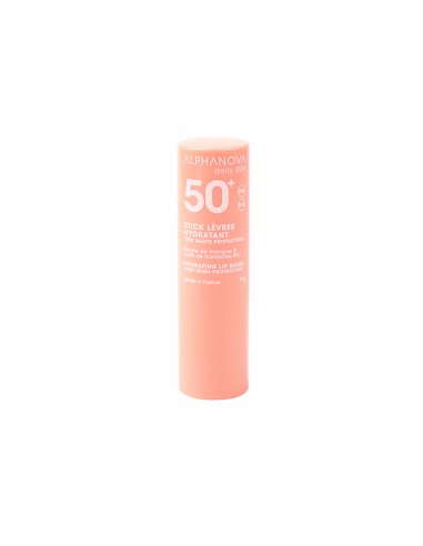 Alphanova Daily Sun - SPF50+ niisutav huulepulk mangovõi ja vaarikaõliga monoi lõhnaga, 4gr