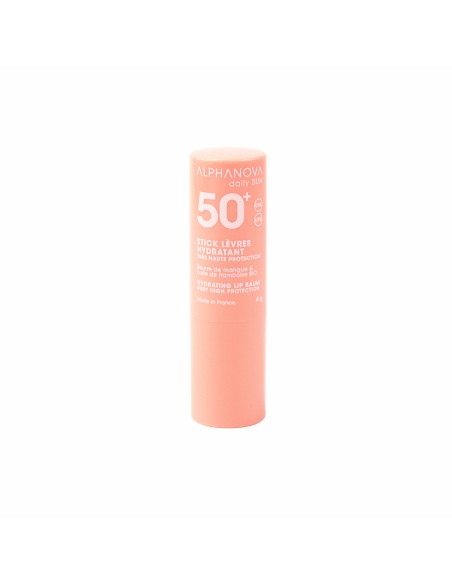 Alphanova Daily Sun - SPF50+ niisutav huulepulk mangovõi ja vaarikaõliga monoi lõhnaga, 4gr