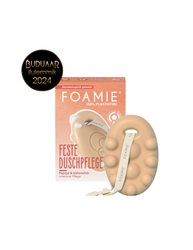 Foamie - Plastikuvaba rahustav ja toitev kehaseep kaerapiimaga, 80g