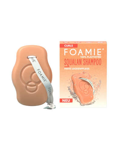 Foamie - Skvalaaniga tahke šampoon lokkis juustele, 80 gr