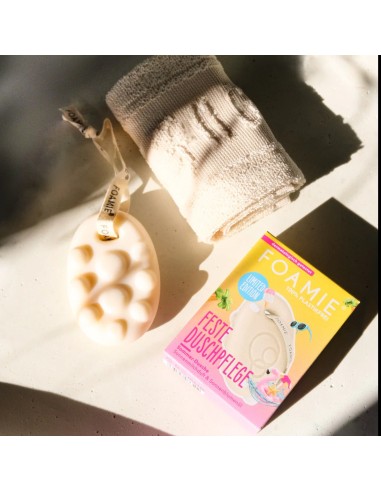 Foamie - Tahke dušiseep "Soft Sun" riitsinuseõli ja kakaovõiga, 80 gr