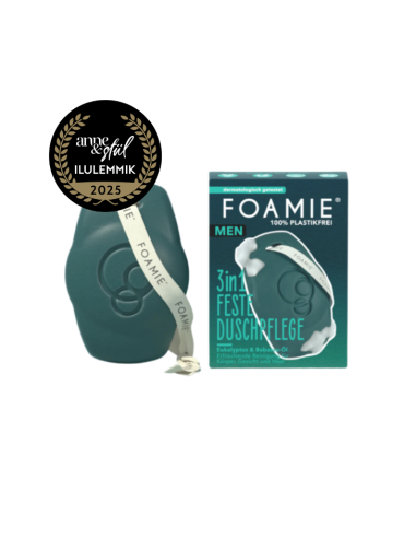 Foamie - 3in1 keha, juuste ja näopesuseep meestele Babassu ja eukalüptiõliga Back to the roots, 80 gr