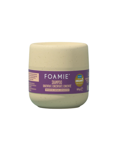 Foamie® - Kontsentreeritud taastav šampoon niatsiinamiidiga ja betaiiniga kahjustatud juustele Repair, 80g