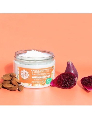 Pulpe De Vie - 3in1 pusasid harutav ja niisutav juuksemask kuivadele ja kahustele juustele, 300 ml