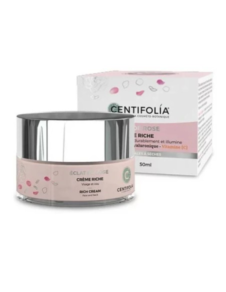 Centifolia - Éclat de Rose® toitev ja niisutav Rich näokreem sheavõi, hüaluroonhappe ja C-vitamiiniga, 50ml