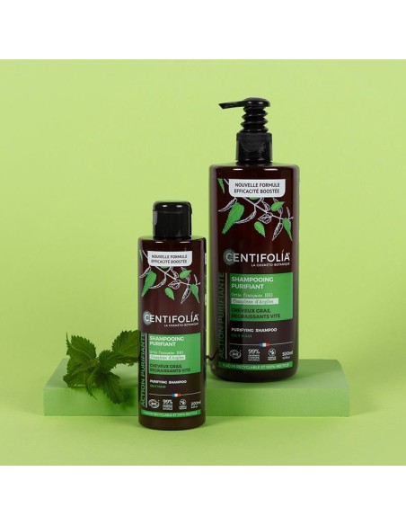 Centifolia - Puhastav šampoon rasustele juustele orgaanilise nõgese, savikompleksi ja aloe veraga, 200ml