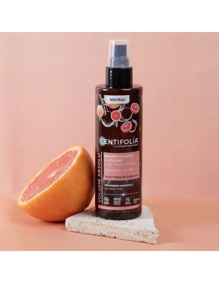 Centifolia - Fikseeriv ja volüümi andev juukseudu orgaanilise roosa greibi ekstrakti ja hernepeptiidiga, 200ml