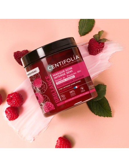Centifolia - 3in1 läiget andev juuksemask vaarikaekstraki, taimse keratiini ja orgaaniliste õlidega, 250ml