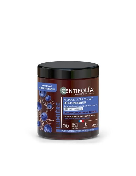 Centifolia -  "Ultra Violet" kollasust neutraliseeriv juuksemask hallidele ja blondidele juustele, 250ml