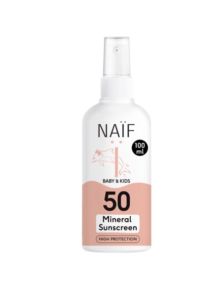NAÏF - "Mineral Sunscreen" päikesekaitsesprei beebidele ja lastele SPF50, 100ml
