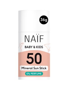 NAÏF - Mineraalne päikesekaitsepulk beebidele ja lastele (lõhnaainevaba) SPF50, 36gr