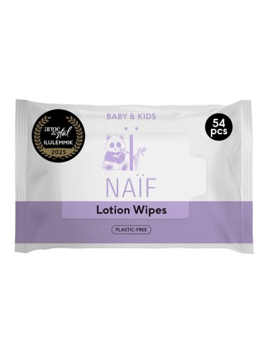 NAÏF - Plastikuvabad niisutavad niisked salvrätikud bambuseekstraktiga 54tk