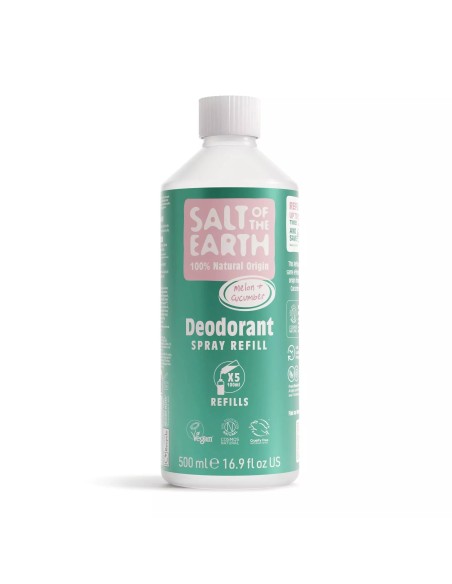Salt of the Earth - Meloni ja kurgi deodorant sprei täitepakend, 500ml