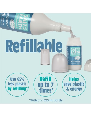 Salt of the Earth - Looduslik ja taastäidetav rulldeodorant Ookean & Kookos 75ml