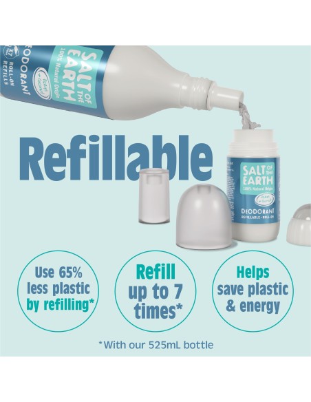 Salt of the Earth - Looduslik ja taastäidetav rulldeodorant Ookean & Kookos 75ml
