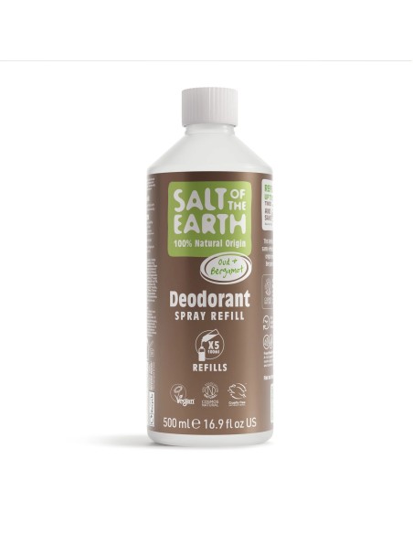 Salt of the Earth - Oud & Bergamot deodorant sprei täitepakend 500ml