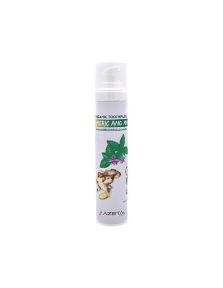 Azetabio - Õhukindel flouriidivaba orgaaniline hambapasta kurkumi ja mündiga, 50ml
