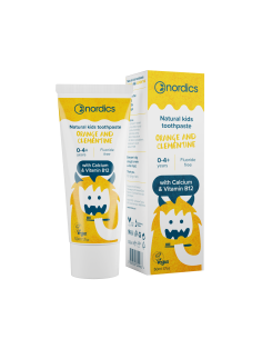 Nordics - Apelsinimaitseline vegan hambapasta lastele (0-4 eluaastat) 50ml