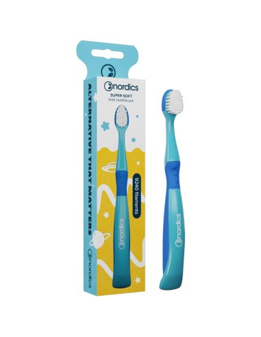 Nordics - Väga pehmete harjastega hambahari lastele Blue Mermaid (vanusele 3+ eluaastat)