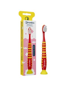 Nordics - Väga pehmete harjastega hambahari lastele Red Rocket (4+ eluaastast)