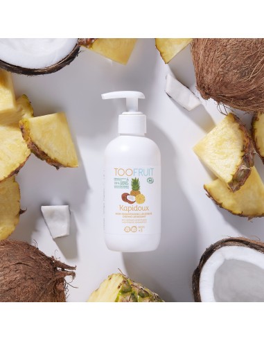 Toofruit - Niisutav ja juukseid pehmendav pisaravaba šampoon kookose ja ananassiga 3+ eluaastat, 200 ml