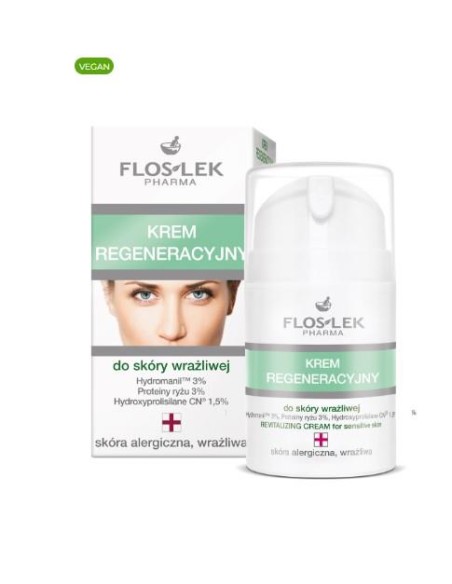 Floslek - Taaselustav näokreem "Sensitive" 50ml