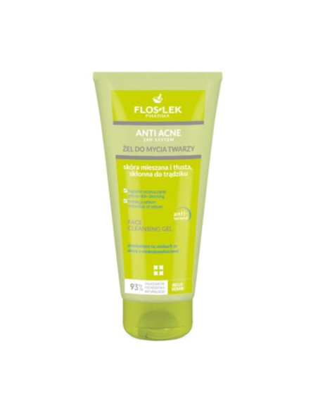 Floslek - 24H antibakteriaalne näopesugeel rasusele ja aknega nahale, 200ml