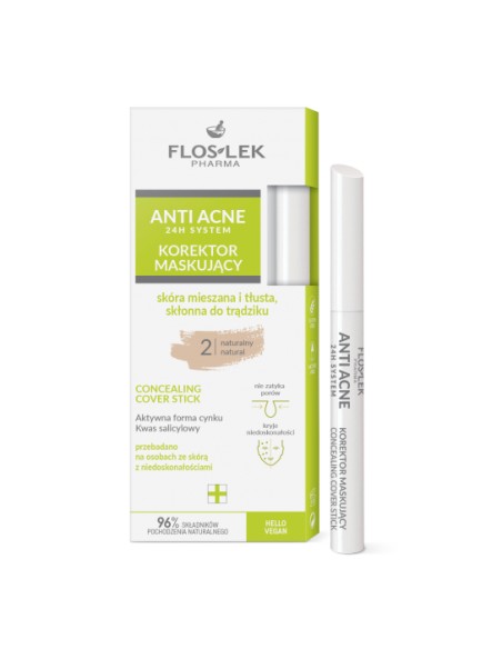 Floslek - Antibakteriaalne peitepulk "Anti Acne" natural 2
