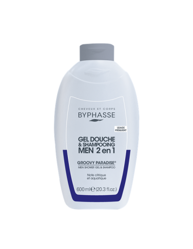 Byphasse - Dušigeel-šampoon 2in1 "Groovy Paradise Blue" meestele 600ml