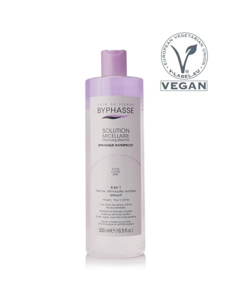Byphasse - Veekindla meigi näotoonik mitsellaarvesi 4in1 500ml