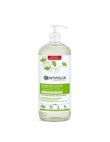 Centifolia - 2in1 šampoon-dušigeel Ginkgo Biloba leheekstrakti ja aloe veraga, 1L