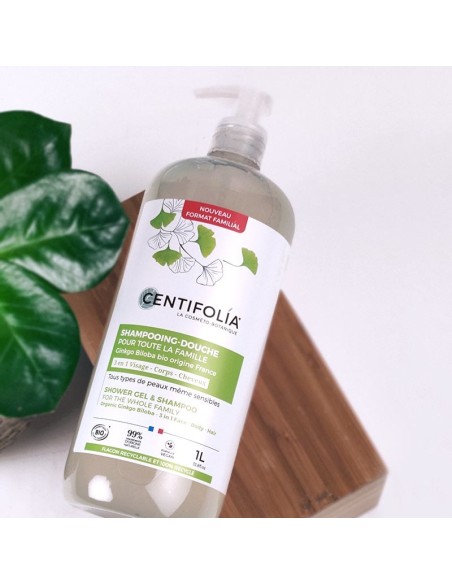 Centifolia - 2in1 šampoon-dušigeel Ginkgo Biloba leheekstrakti ja aloe veraga, 1L