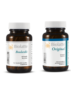 Komplekt Biolatte Boulardii 60 kapslit ja Biolatte Original 60 kapslit