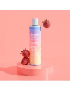 Alphanova Kids - Orgaaniline nahka rahustav puuvillaseemneõli ja kummeliekstraktiga maasikalõhnaline vannivaht lastele, 250 ml 2